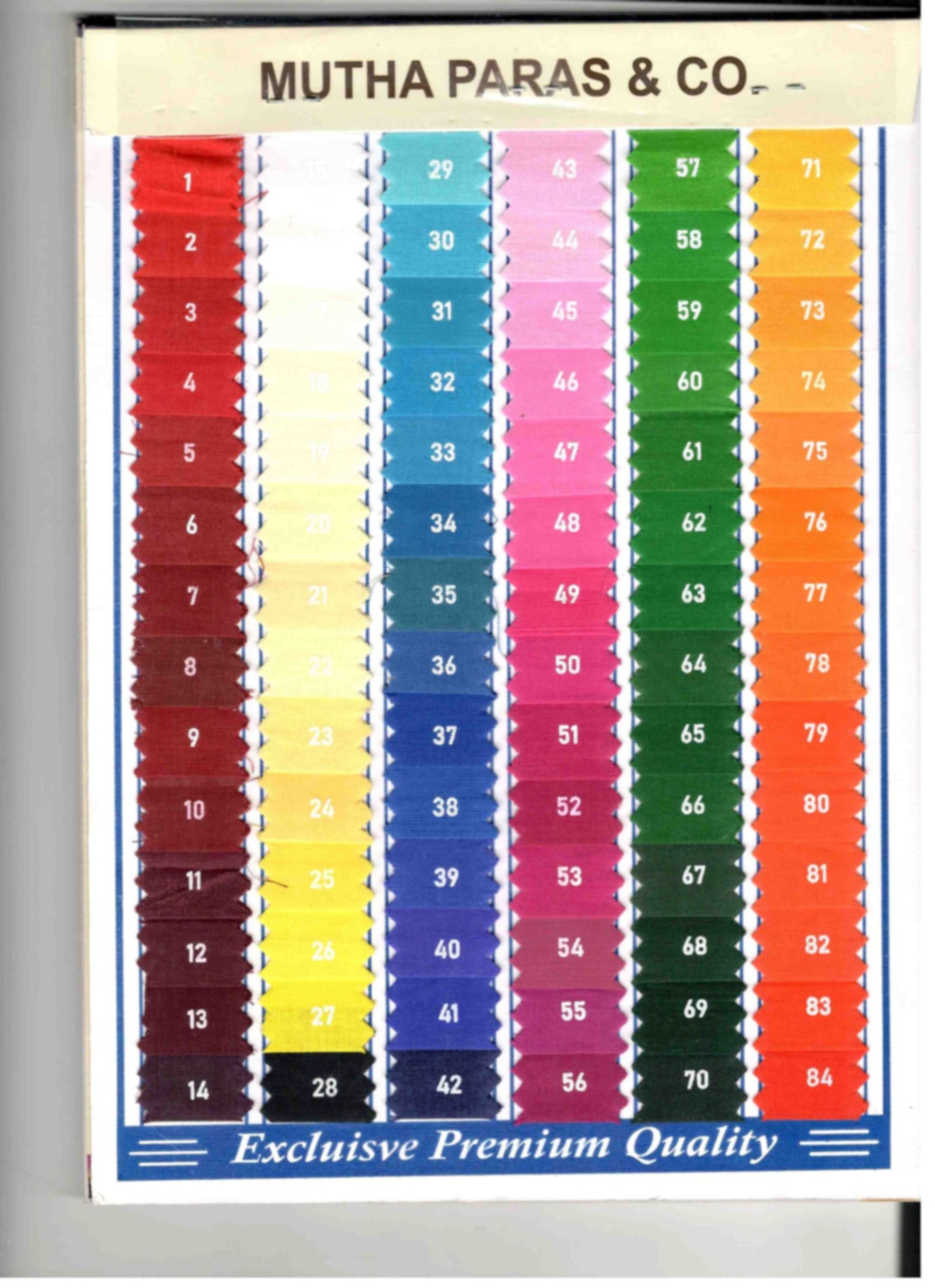 Mutha Paras & Co. shade catalogue backdrop