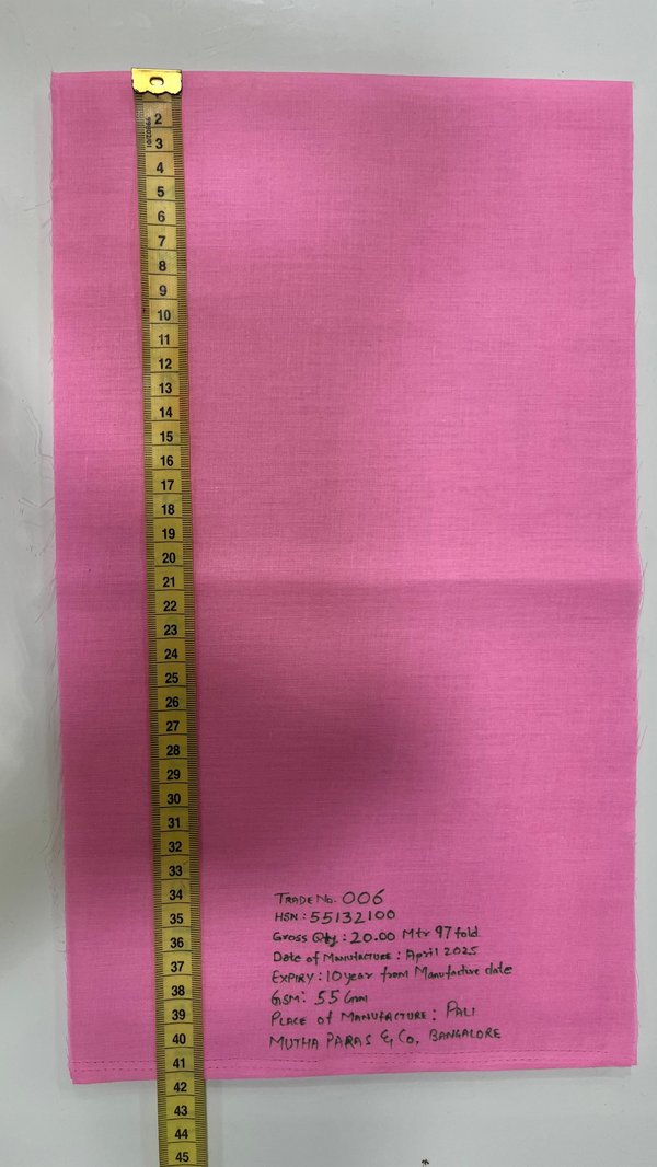 006 DD Mercerised — Width