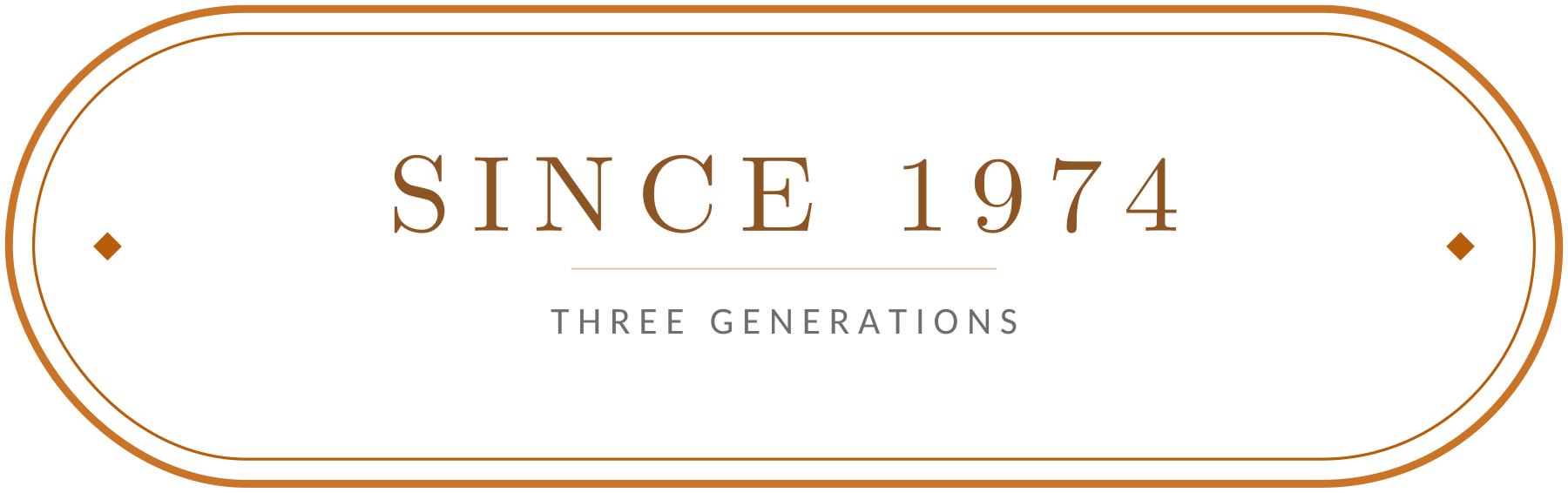 Trusted since 1974 · Three generations